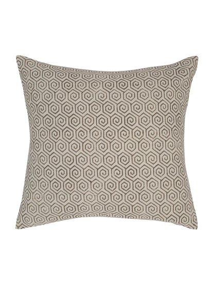 Eyda Gray Cotton Hand Block Cushion Cover Set of 2