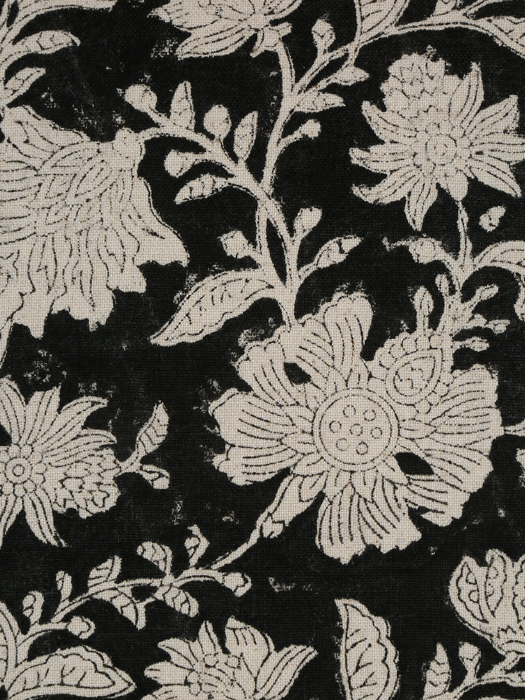 Eyda Black Cotton Hand Block Cushion Cover Set of 2