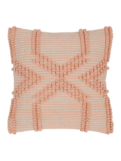 Eyda Peach Cotton Hand Woven Cushion Cover Set of 2