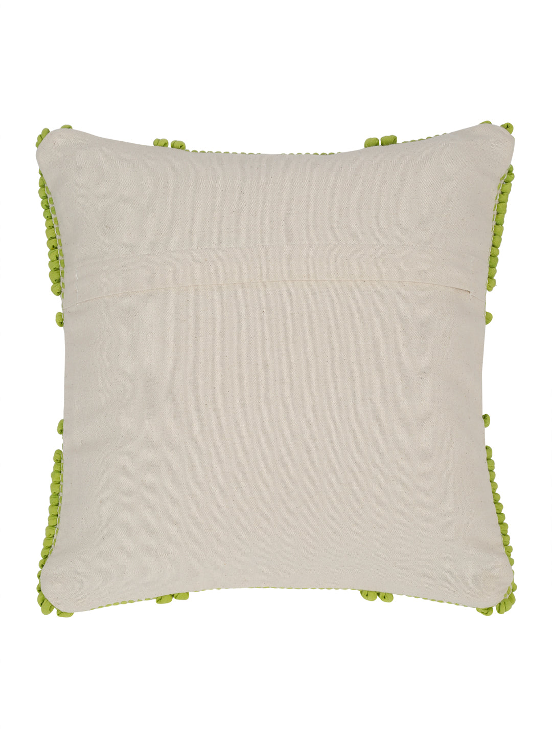Eyda Parrot Green Cotton Hand Woven Cushion Cover Set of 2