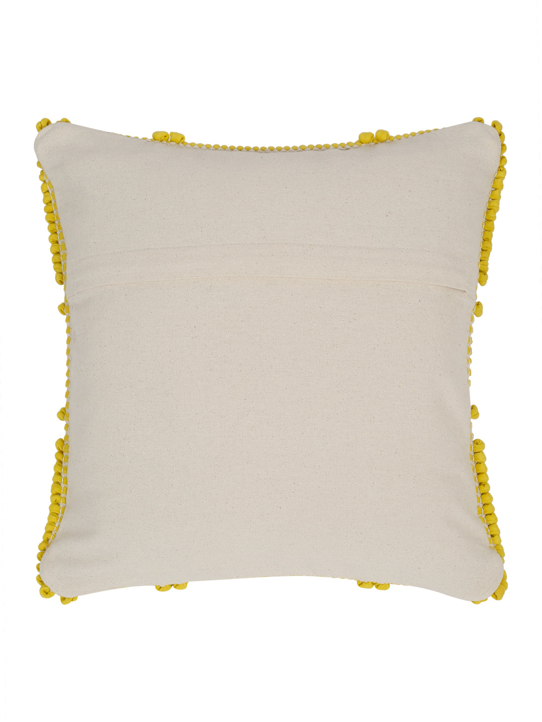 Eyda Yellow Cotton Hand Woven Cushion Cover Set of 2