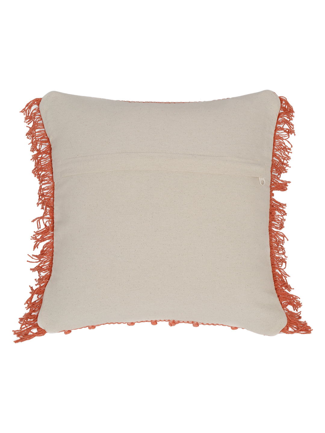 Eyda Peach Cotton Hand Woven Cushion Cover Set of 2