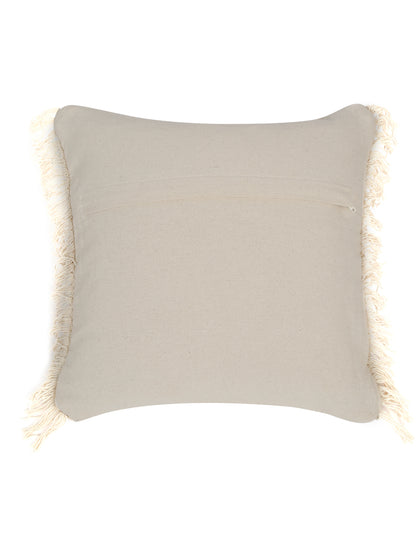 Eyda Ivory Cotton Hand Woven Cushion Cover Set of 2