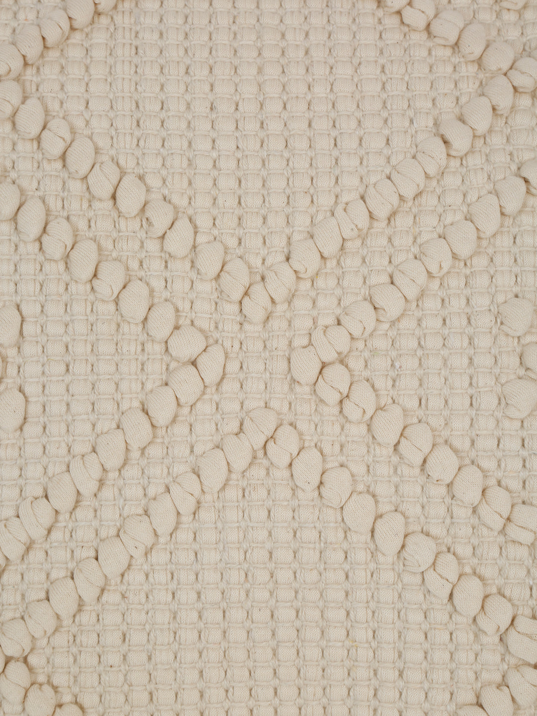Eyda Ivory Cotton Hand Woven Cushion Cover Set of 2