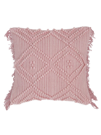 Eyda Mauve Cotton Hand Woven Cushion Cover Set of 2