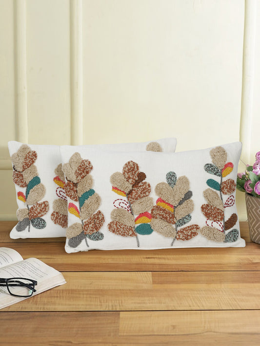Eyda Multi Chenille Embroidered Cushion Cochr Set of 2