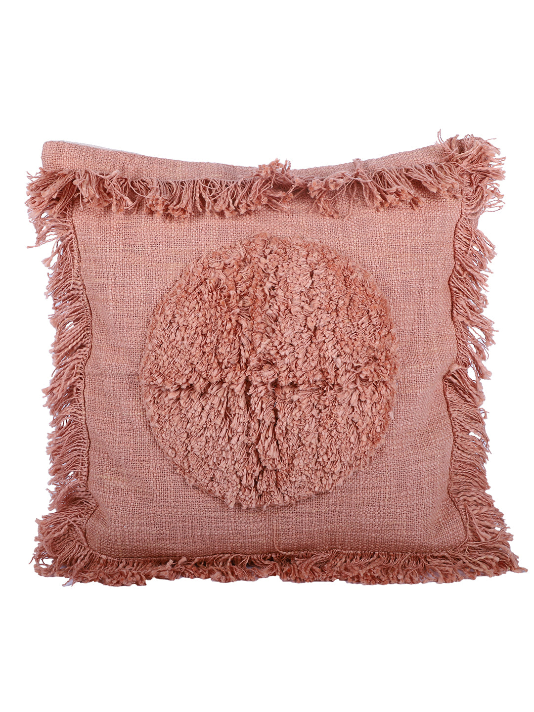 Eyda Peach Color Designer Cushion Cover Set of 2-18x18 inch