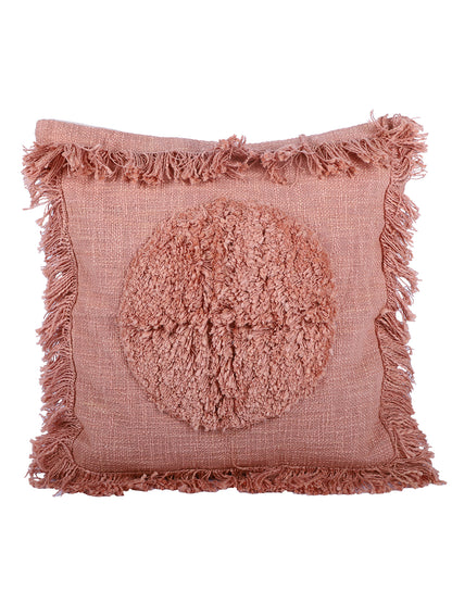 Eyda Peach Color Designer Cushion Cover Set of 2-18x18 inch