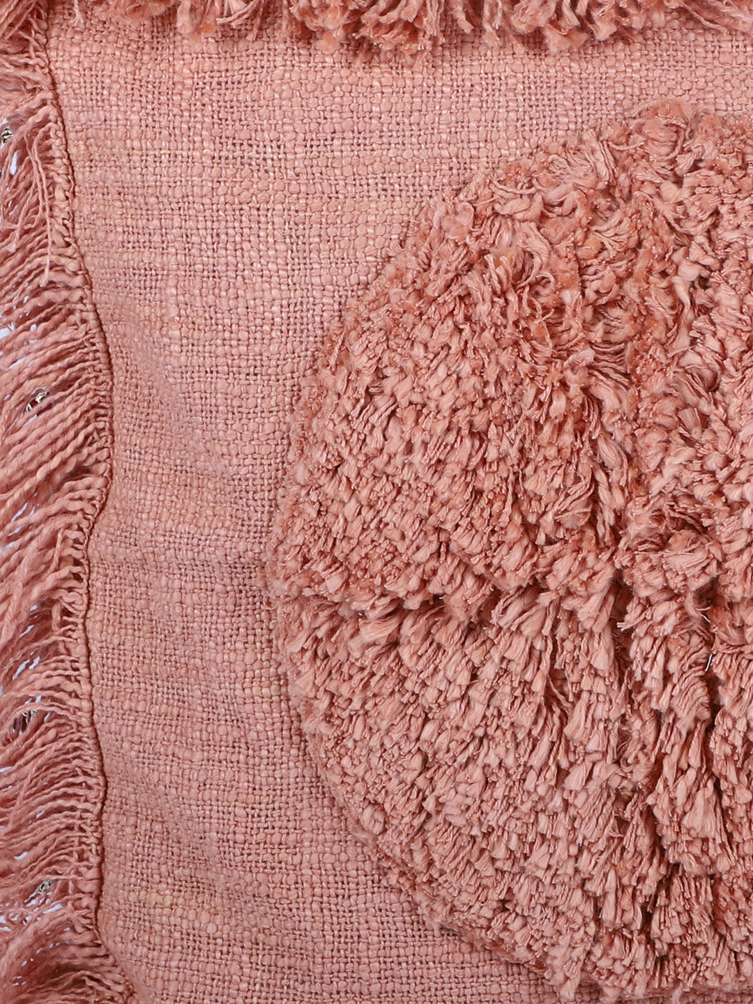 Eyda Peach Color Designer Cushion Cover Set of 2-18x18 inch