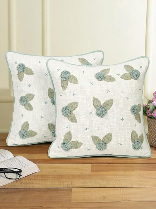Embroidered  16X16 Cushion Cover Set of 2