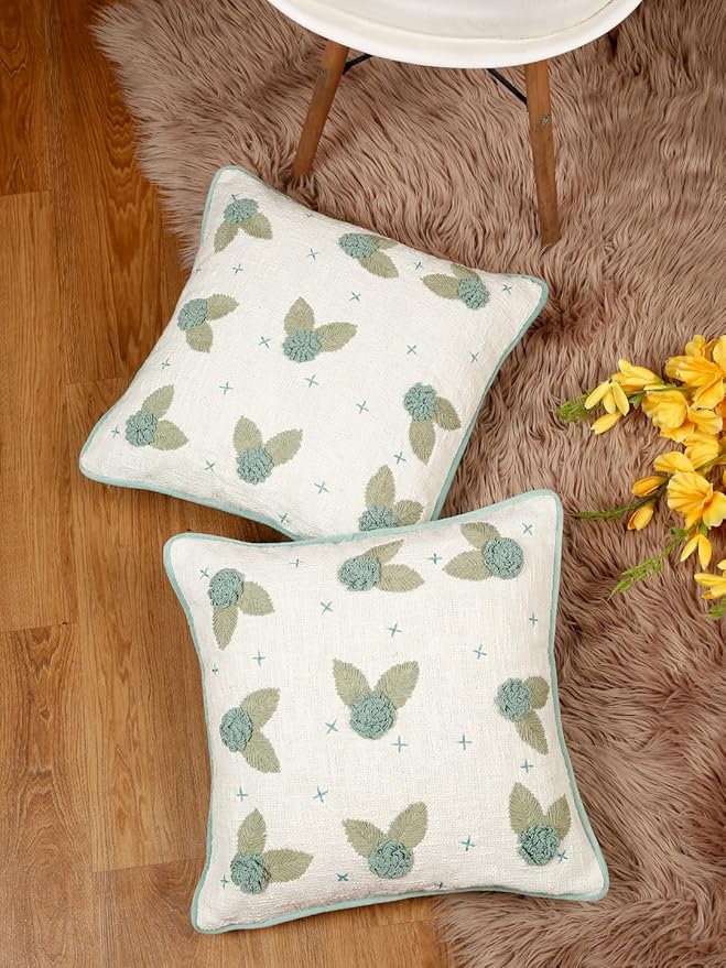 Embroidered  16X16 Cushion Cover Set of 2