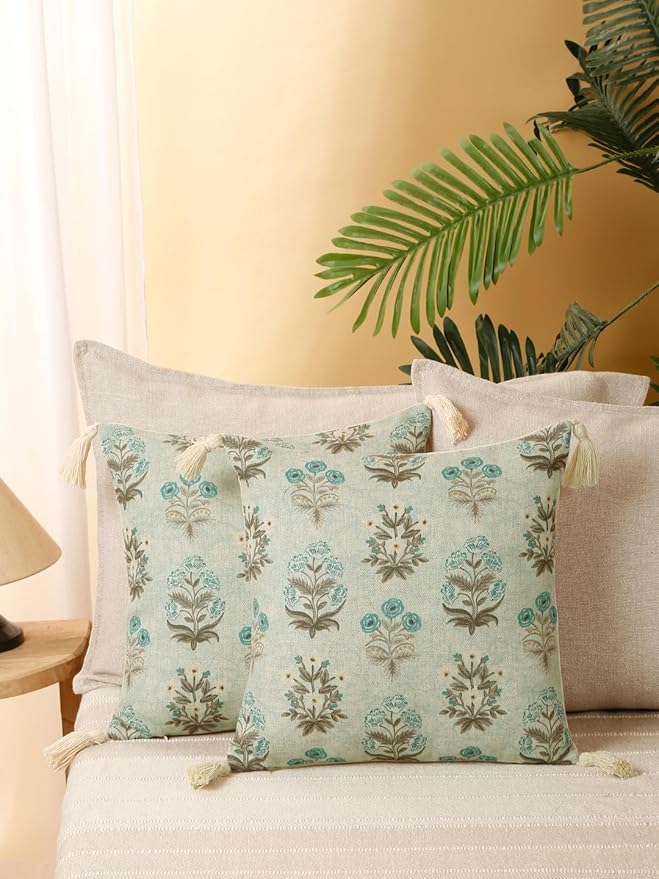 Sea Green Color cushion Cover Set of 2