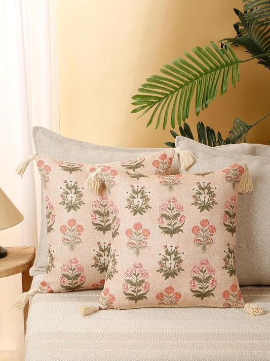Peach Color cushion Cover Set of 2