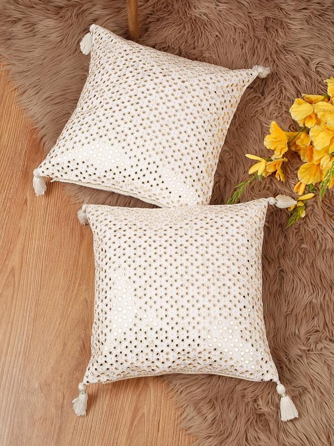 Mirror Work GoldCushion Cover