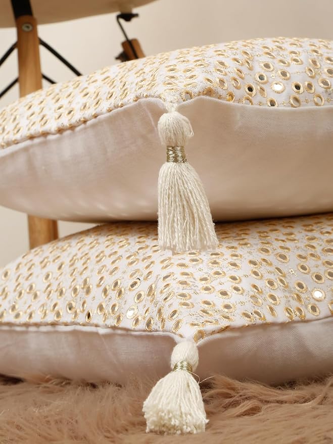 Mirror Work GoldCushion Cover