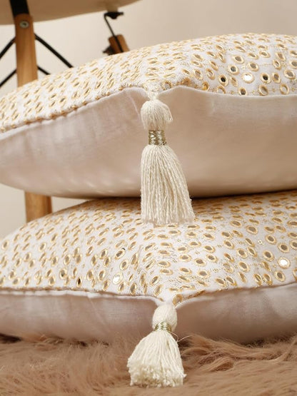 Mirror Work GoldCushion Cover