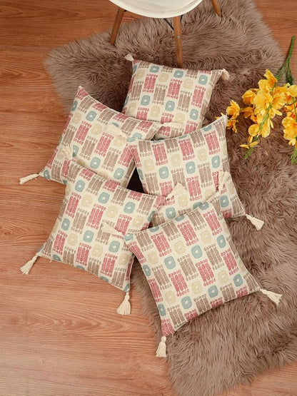Floral Pattern Cushion Cover set of 5