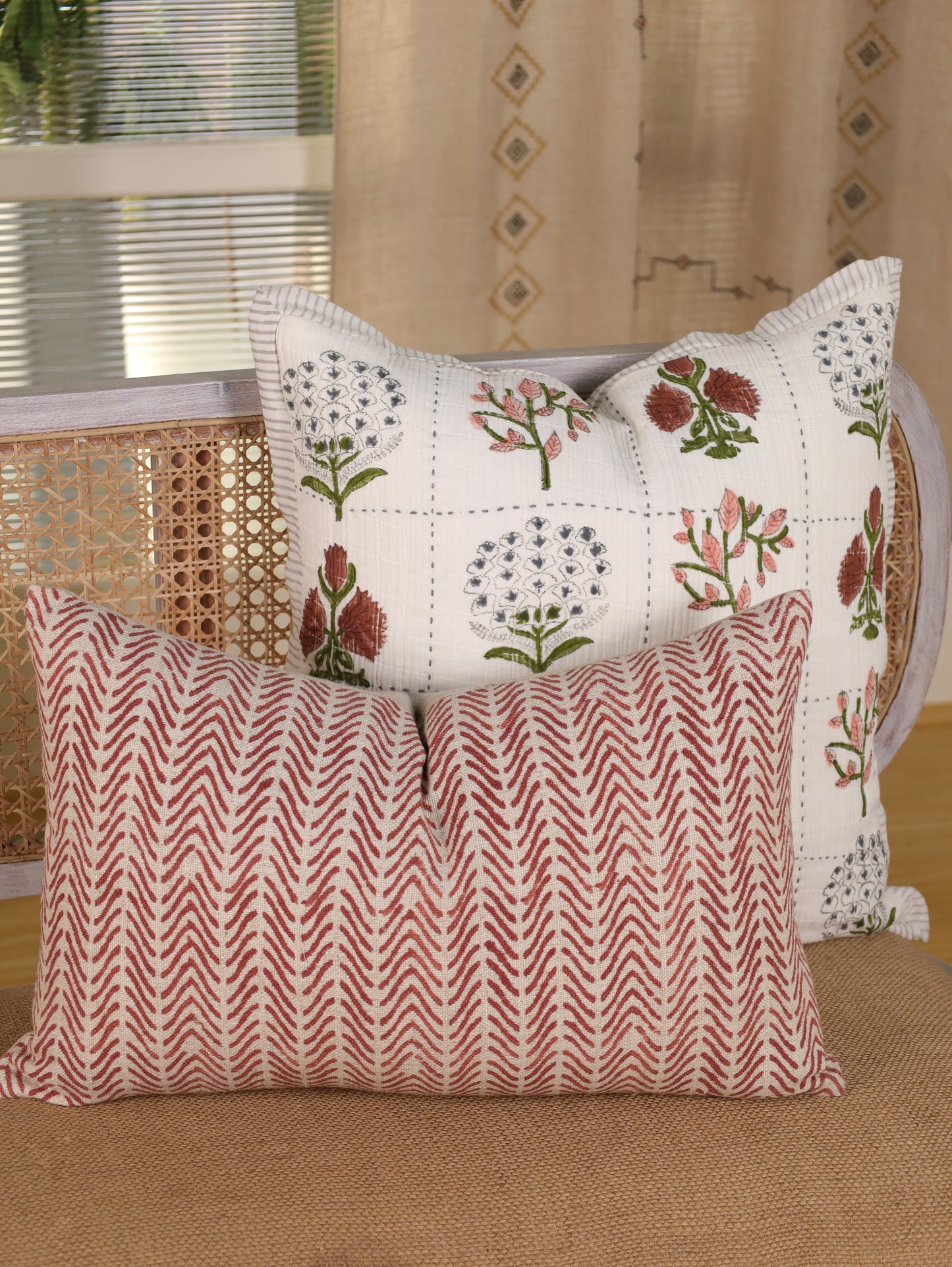 Hand Block Printed Cushion Cover