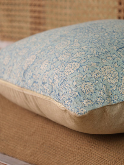 Hand Block Floral  Printed Cushion Cover