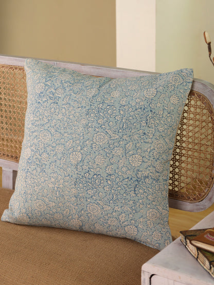 Hand Block Floral  Printed Cushion Cover