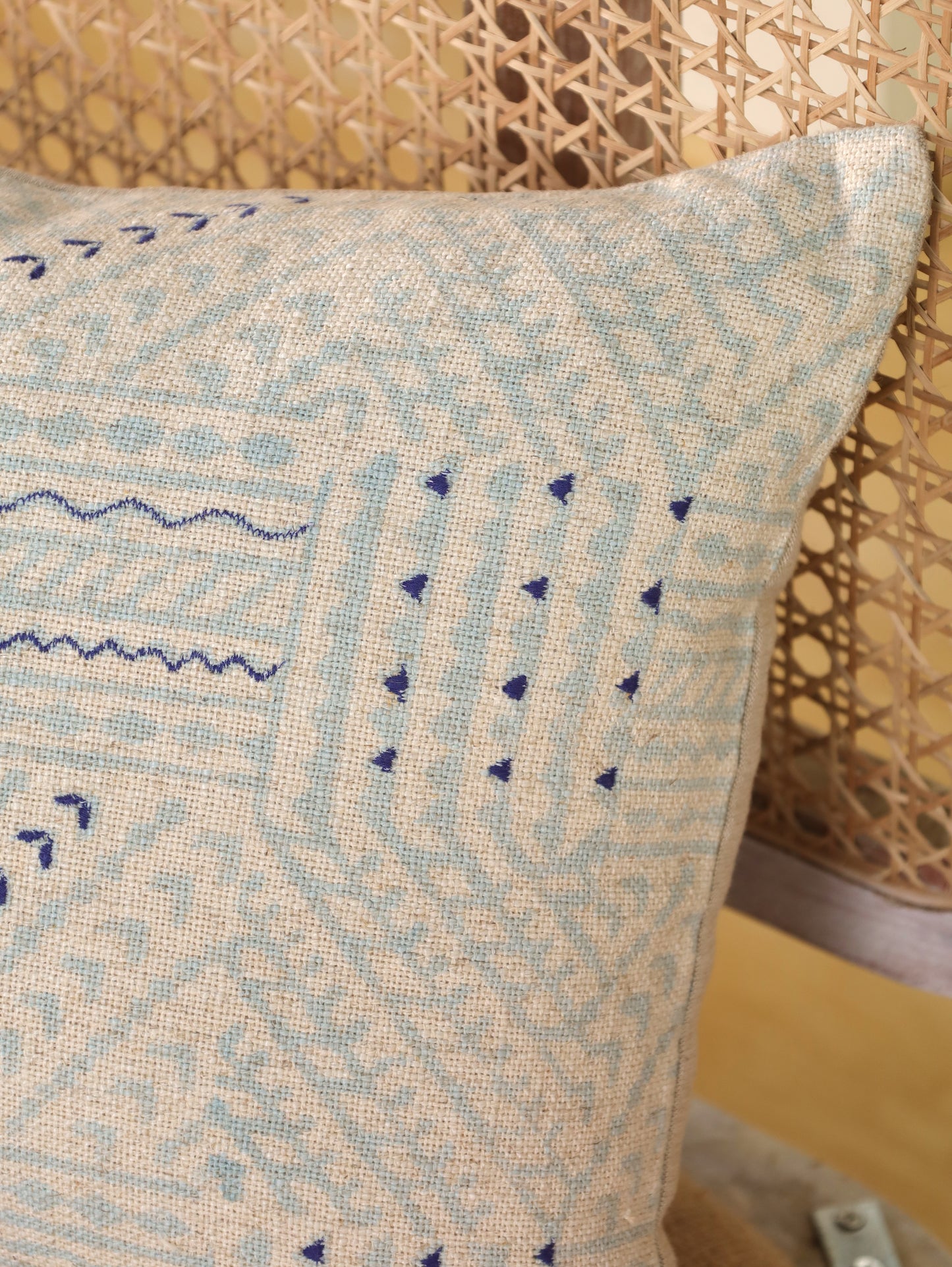 Hand Block Floral  Printed Cushion Cover