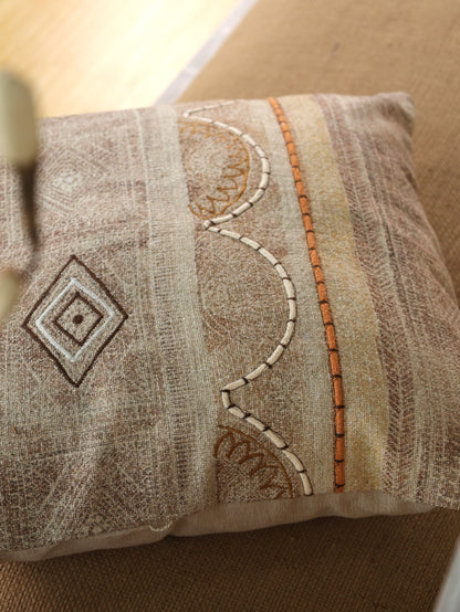 Boho Embroidered Cushion Cover