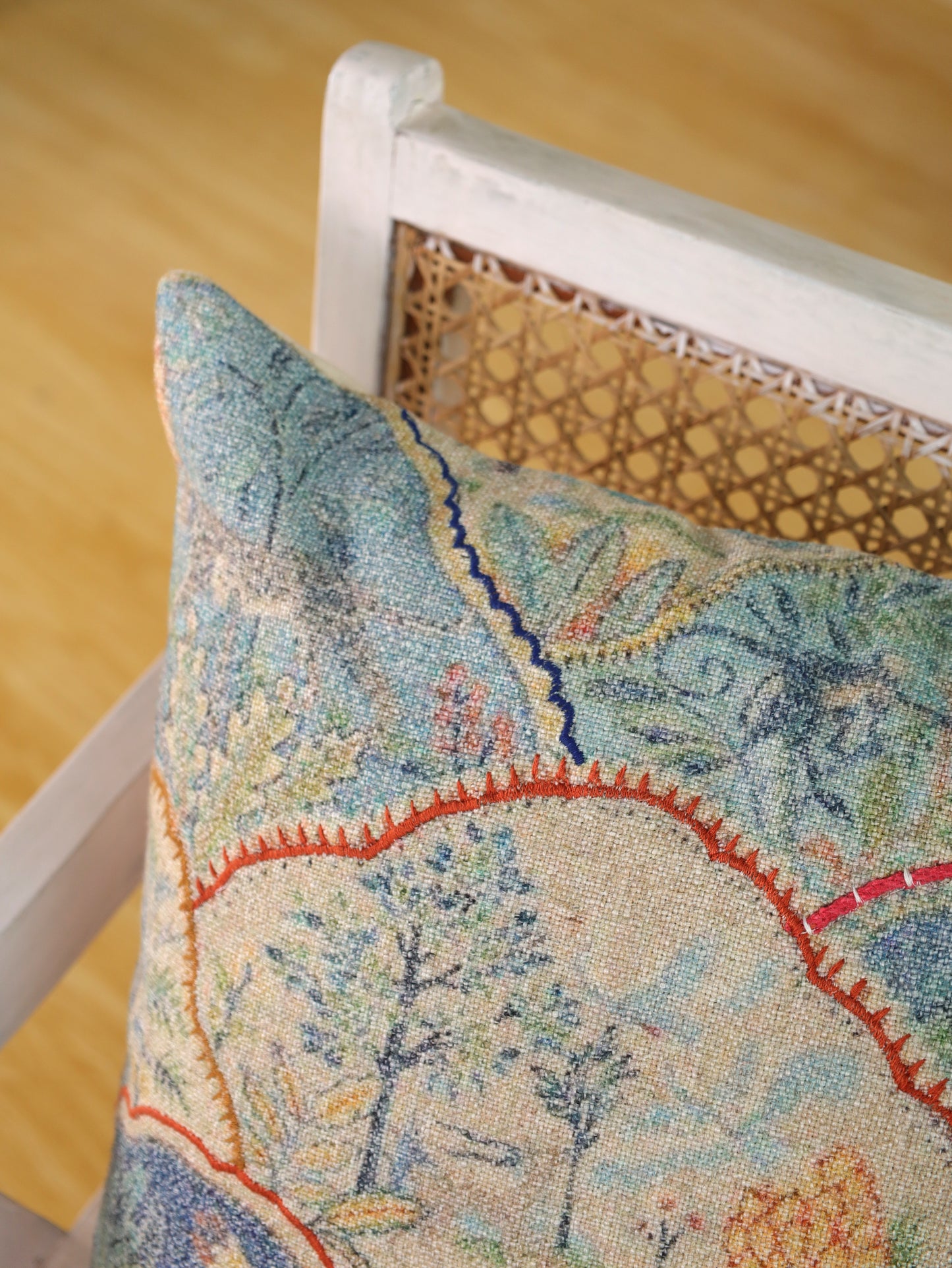 Boho Embroidered Cushion Cover