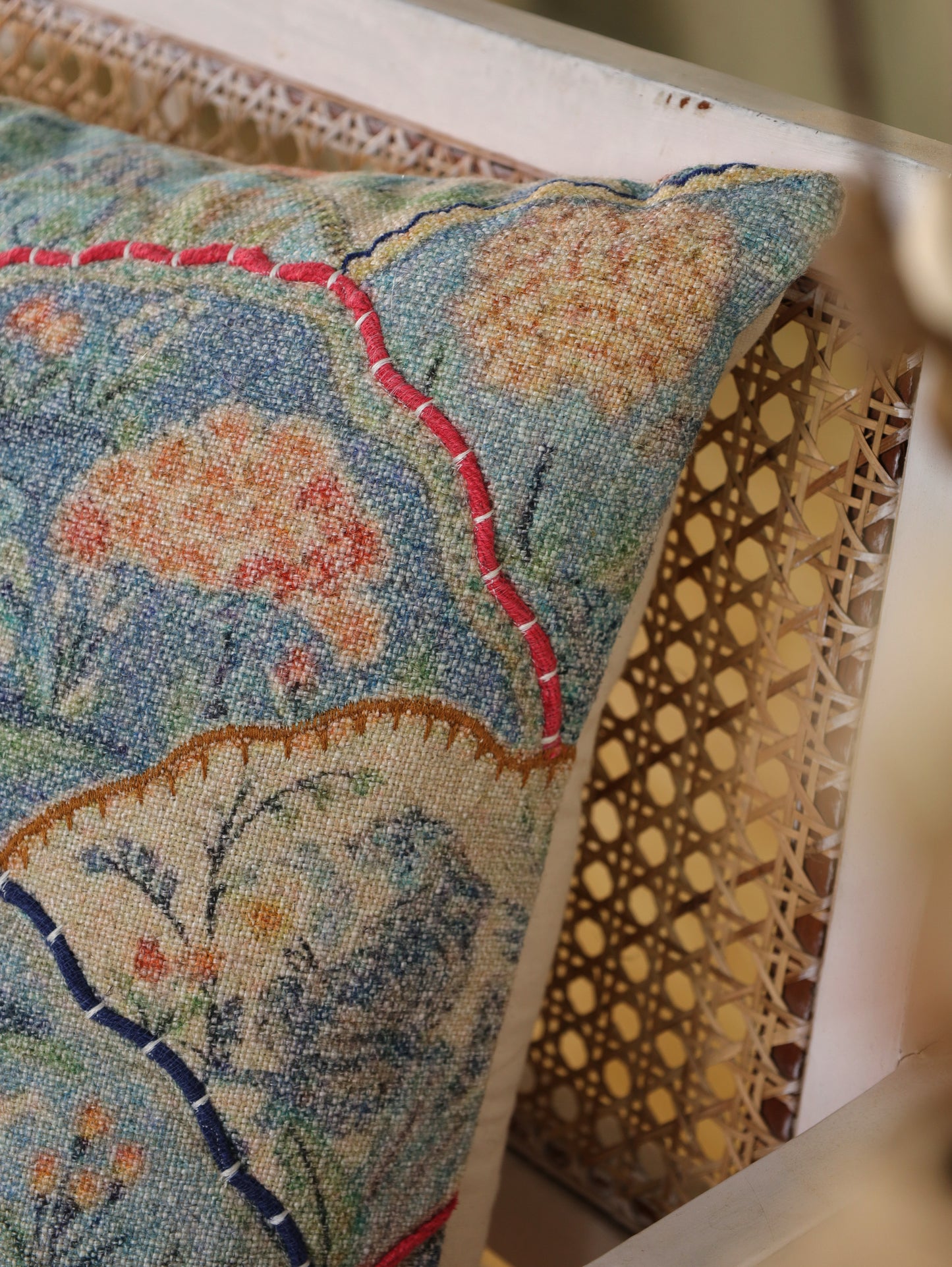 Boho Embroidered Cushion Cover