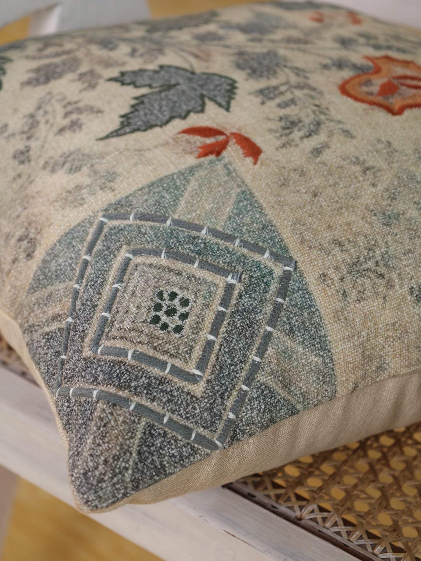 Boho Embroidered Cushion Cover