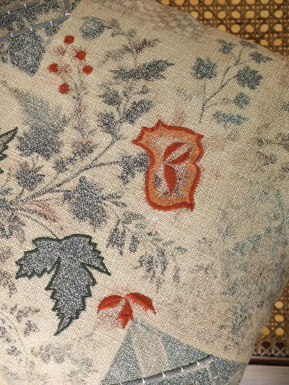 Boho Embroidered Cushion Cover