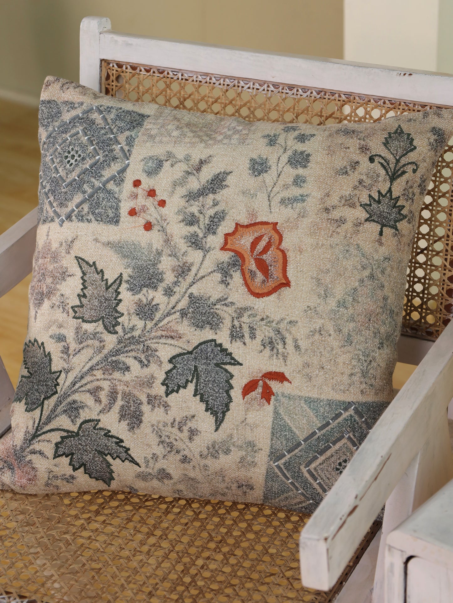 Boho Embroidered Cushion Cover