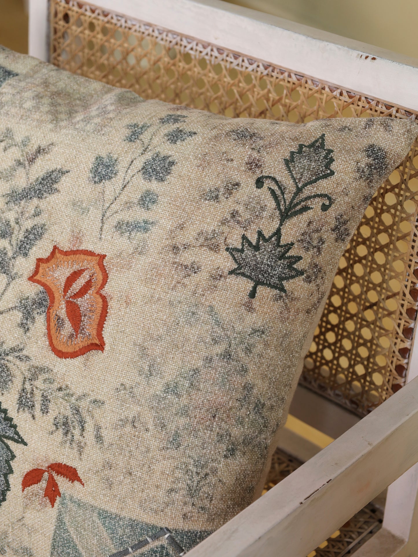 Boho Embroidered Cushion Cover