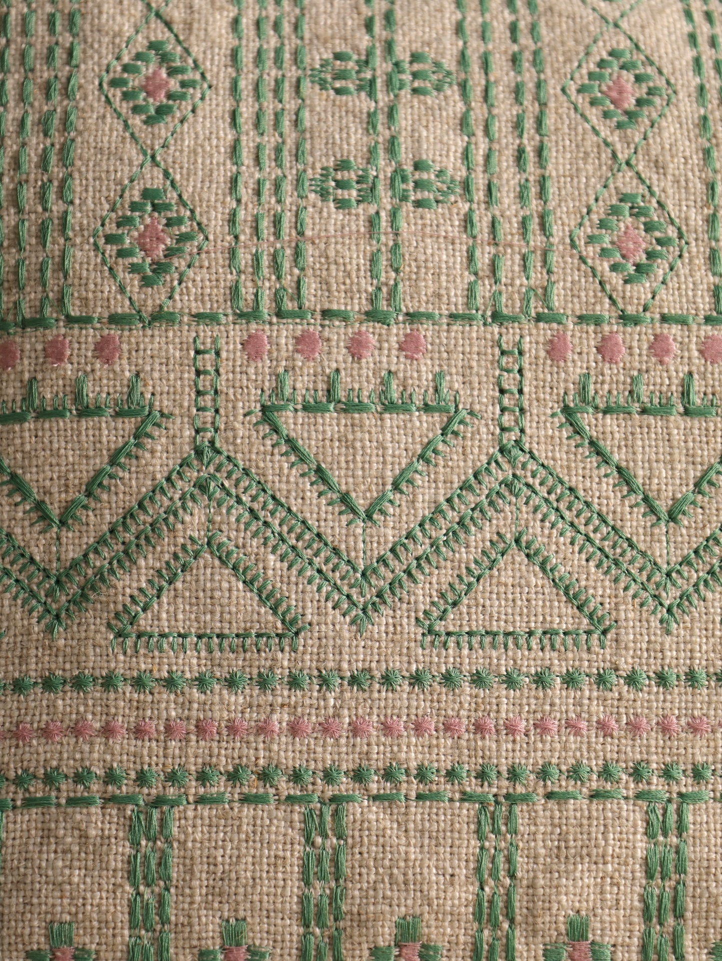 Boho Embroidered Cushion Cover