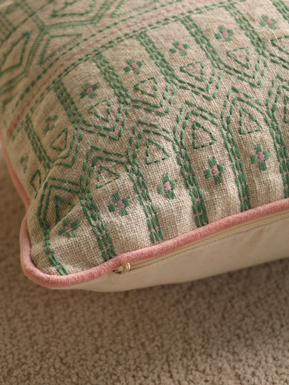 Boho Embroidered Cushion Cover