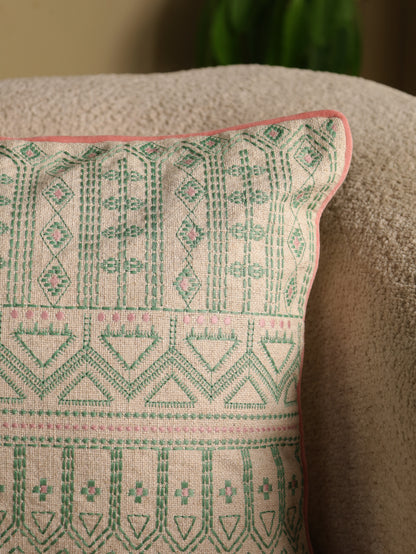 Boho Embroidered Cushion Cover