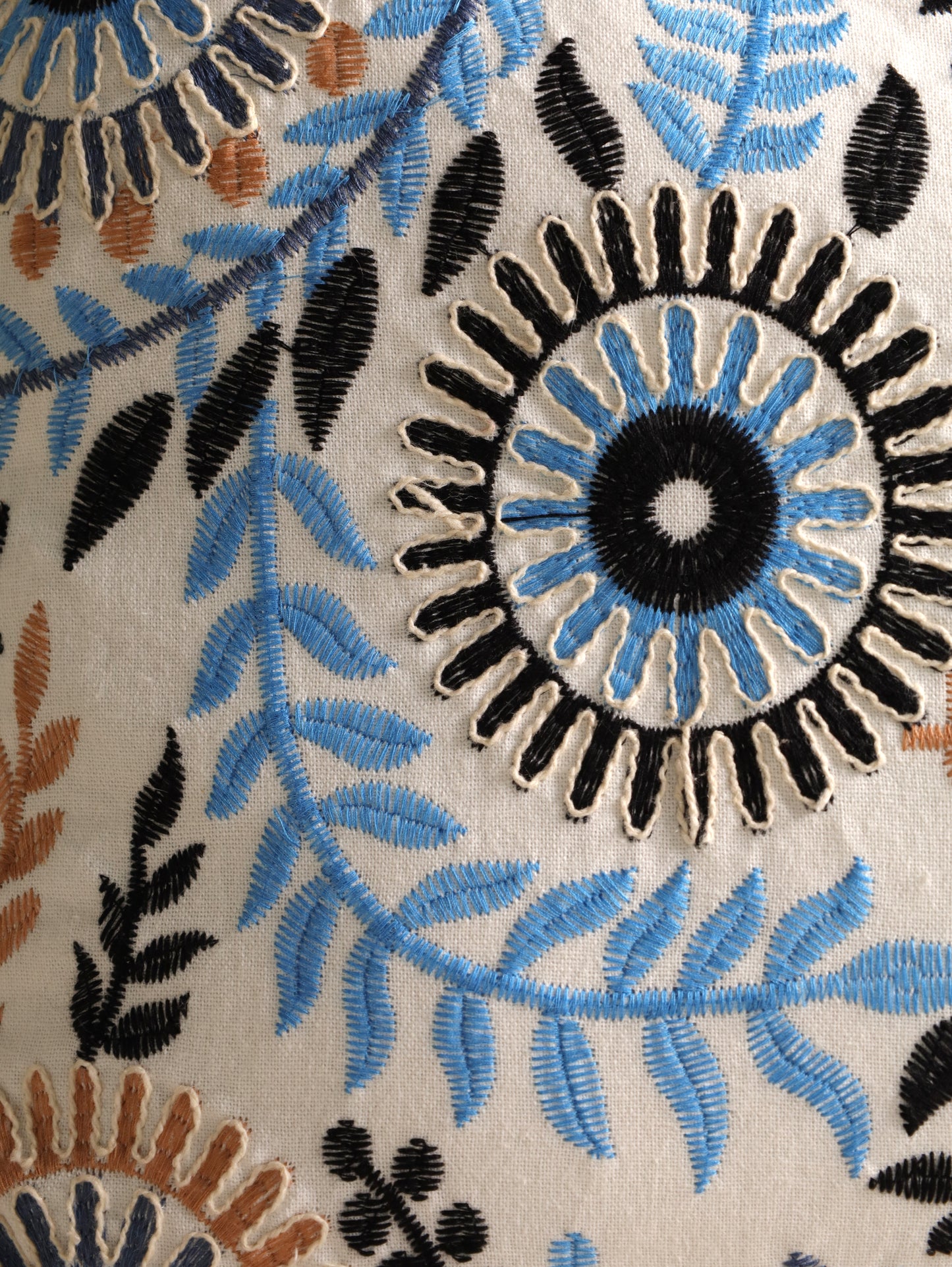 Boho Embroidered Cushion Cover