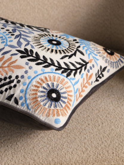 Boho Embroidered Cushion Cover