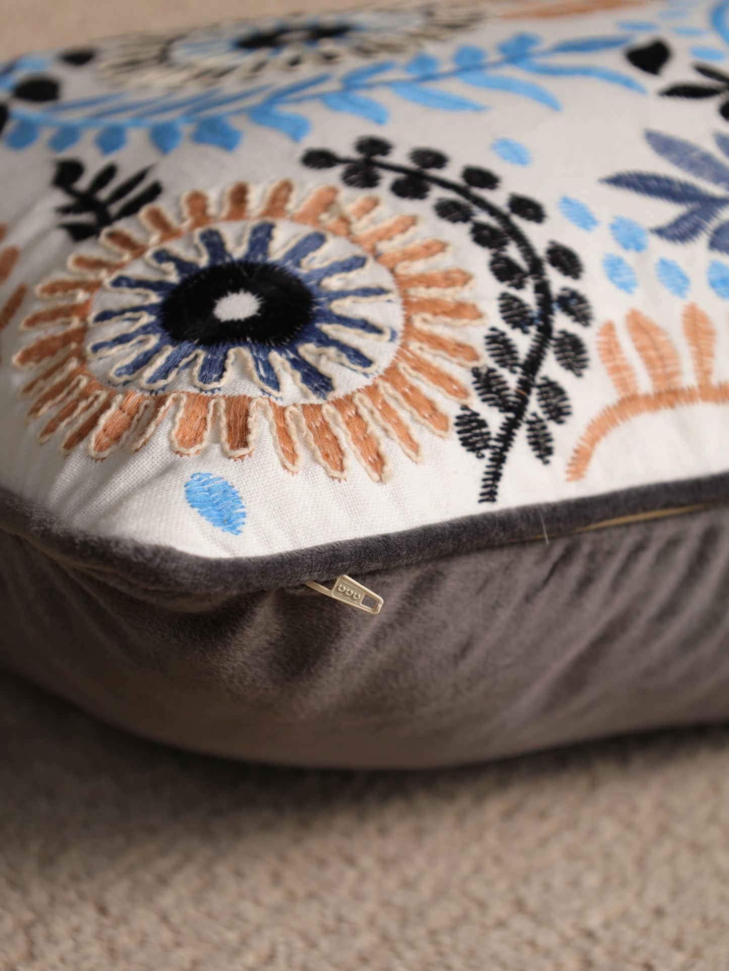 Boho Embroidered Cushion Cover