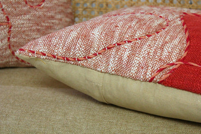 Abstract Cotton Embroidered Cushion Cover Set of 2