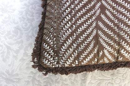 Foil Printed And Quilted Velvet Cushion Cover Set of 5