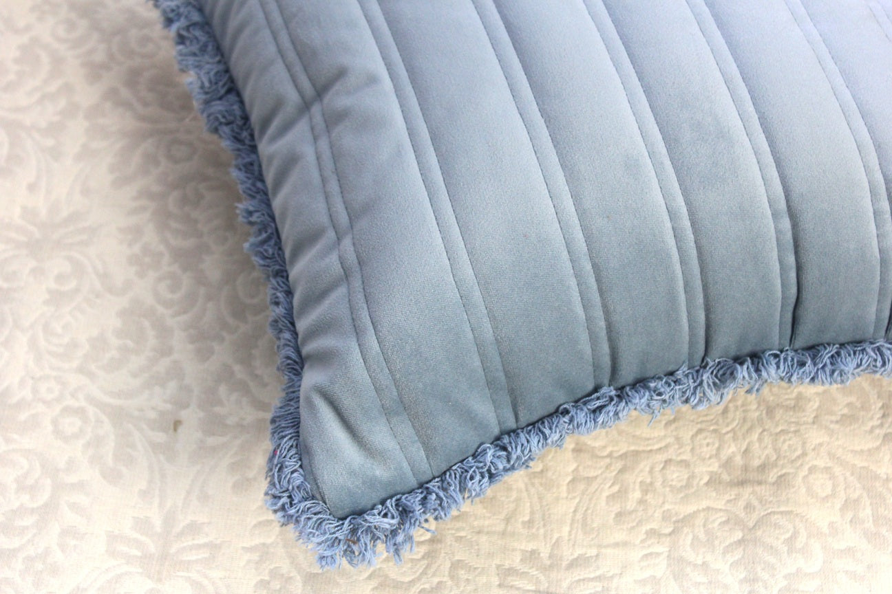 Foil Printed And Quilted Velvet Cushion Cover Set of 5