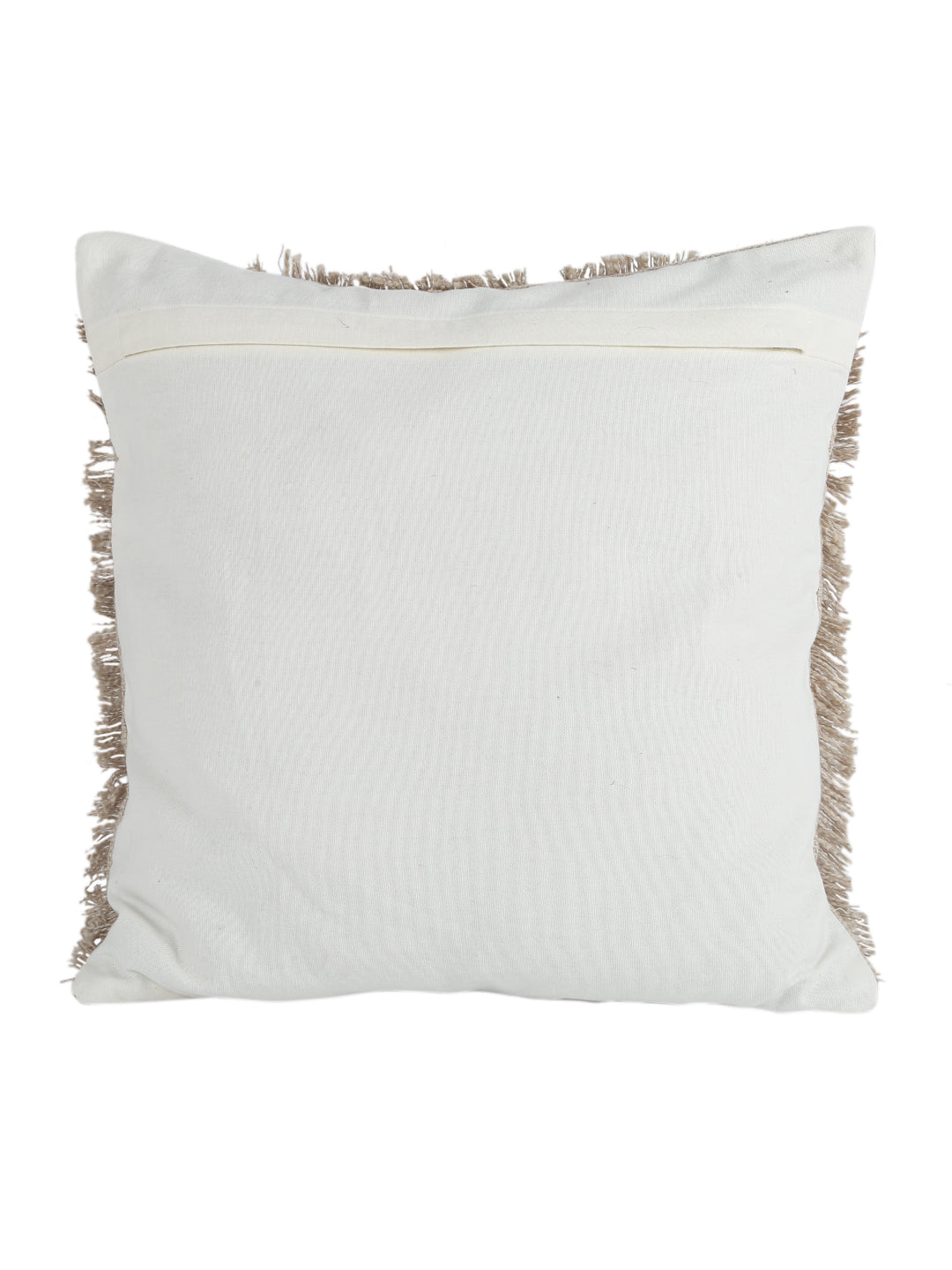 Eyda Premium Cotton Designer Light Brown Cushion Cover Set of 2-18x18 inch