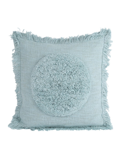 Eyda Premium Cotton Designer Turquoise Cushion Cover Set of 2-18x18 inch