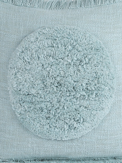 Eyda Premium Cotton Designer Turquoise Cushion Cover Set of 2-18x18 inch