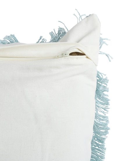 Eyda Premium Cotton Designer Turquoise Cushion Cover Set of 2-18x18 inch