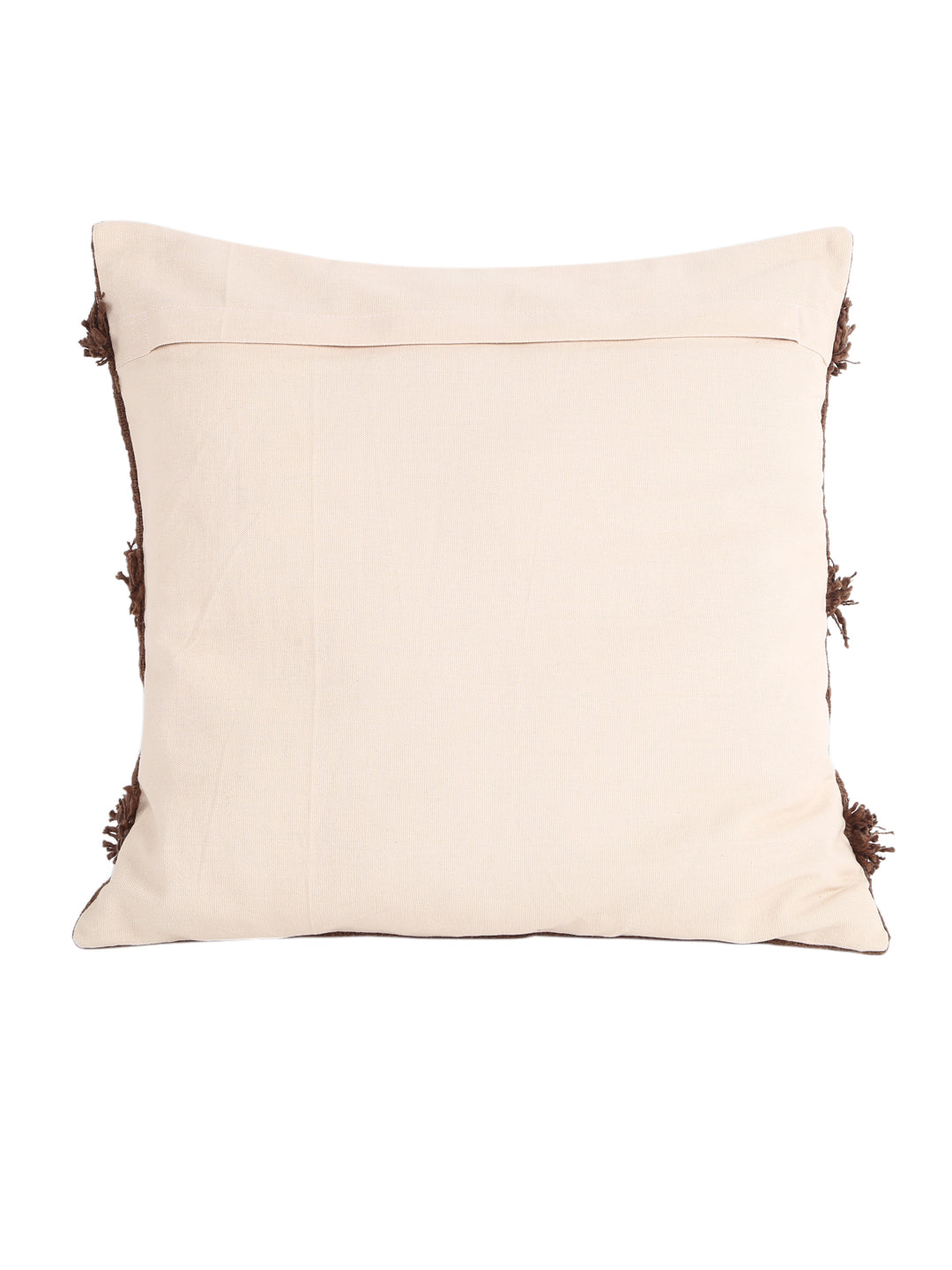 Eyda Premium Cotton Designer Choco Brown Cushion Cover Set of 2-18x18 Inch