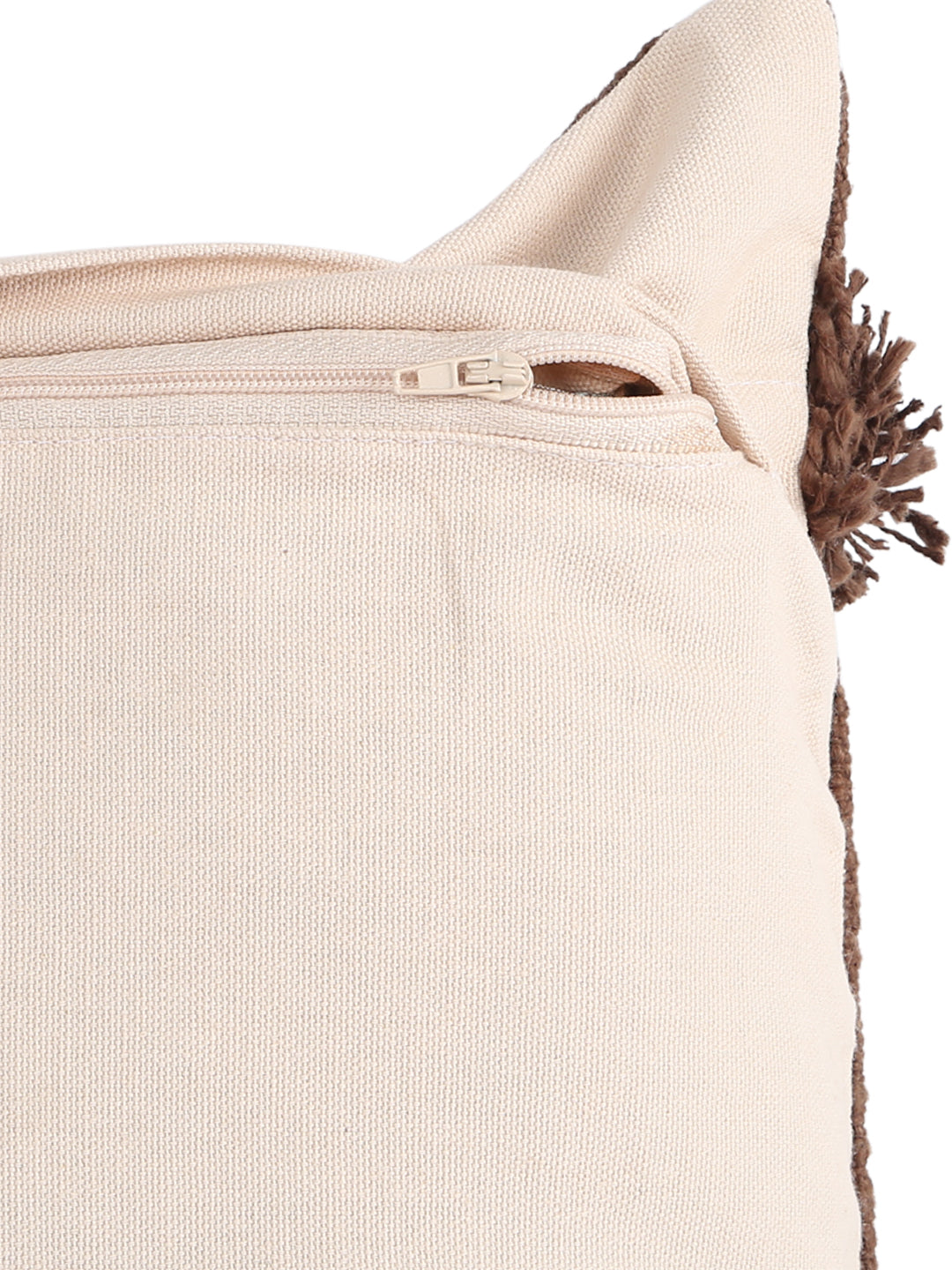 Eyda Premium Cotton Designer Choco Brown Cushion Cover Set of 2-18x18 Inch