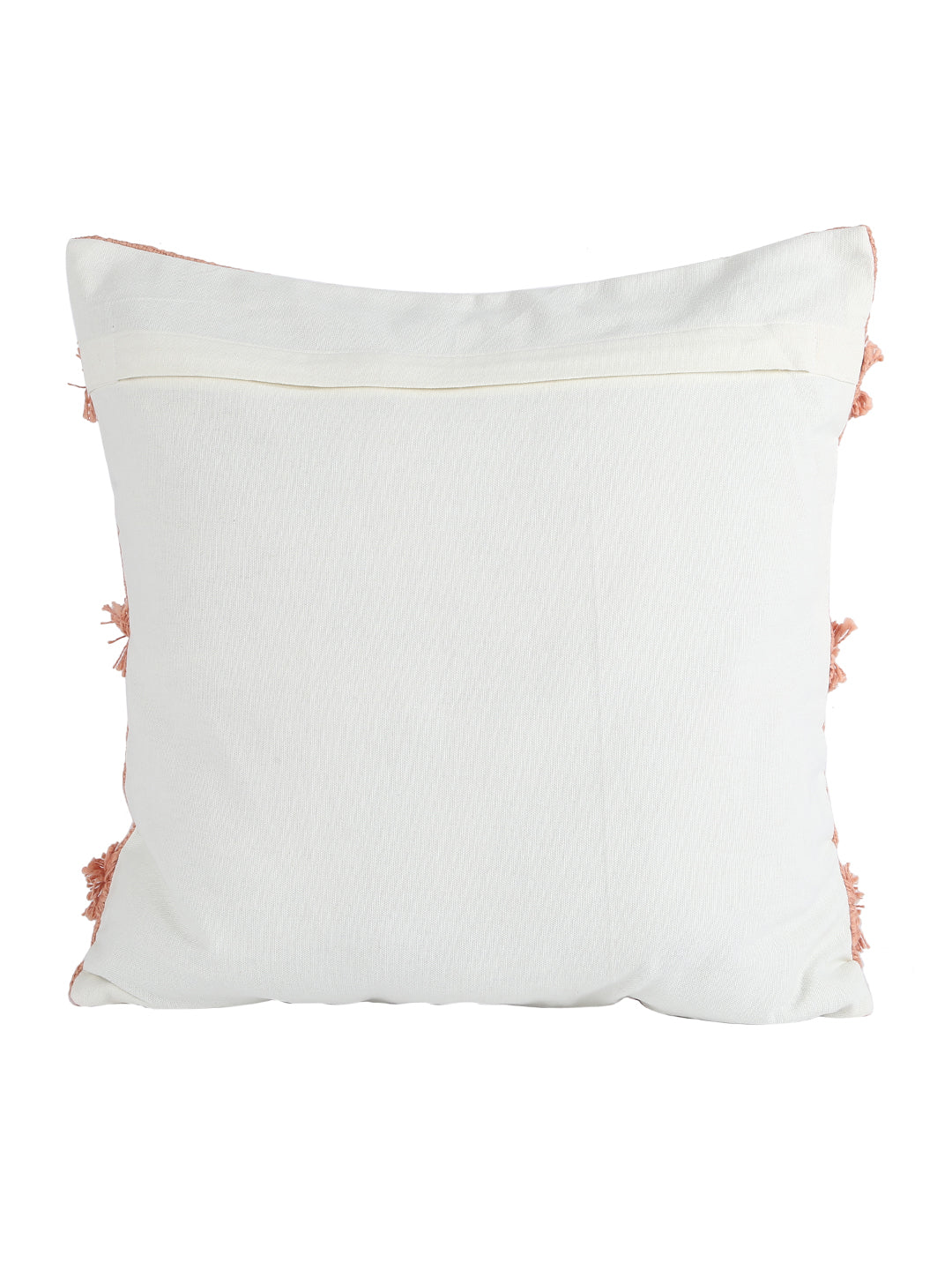 Eyda Premium Cotton Designer peach Color Cushion Cover Set of 2-18x18 Inch