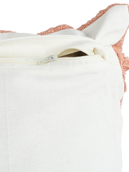 Eyda Premium Cotton Designer peach Color Cushion Cover Set of 2-18x18 Inch