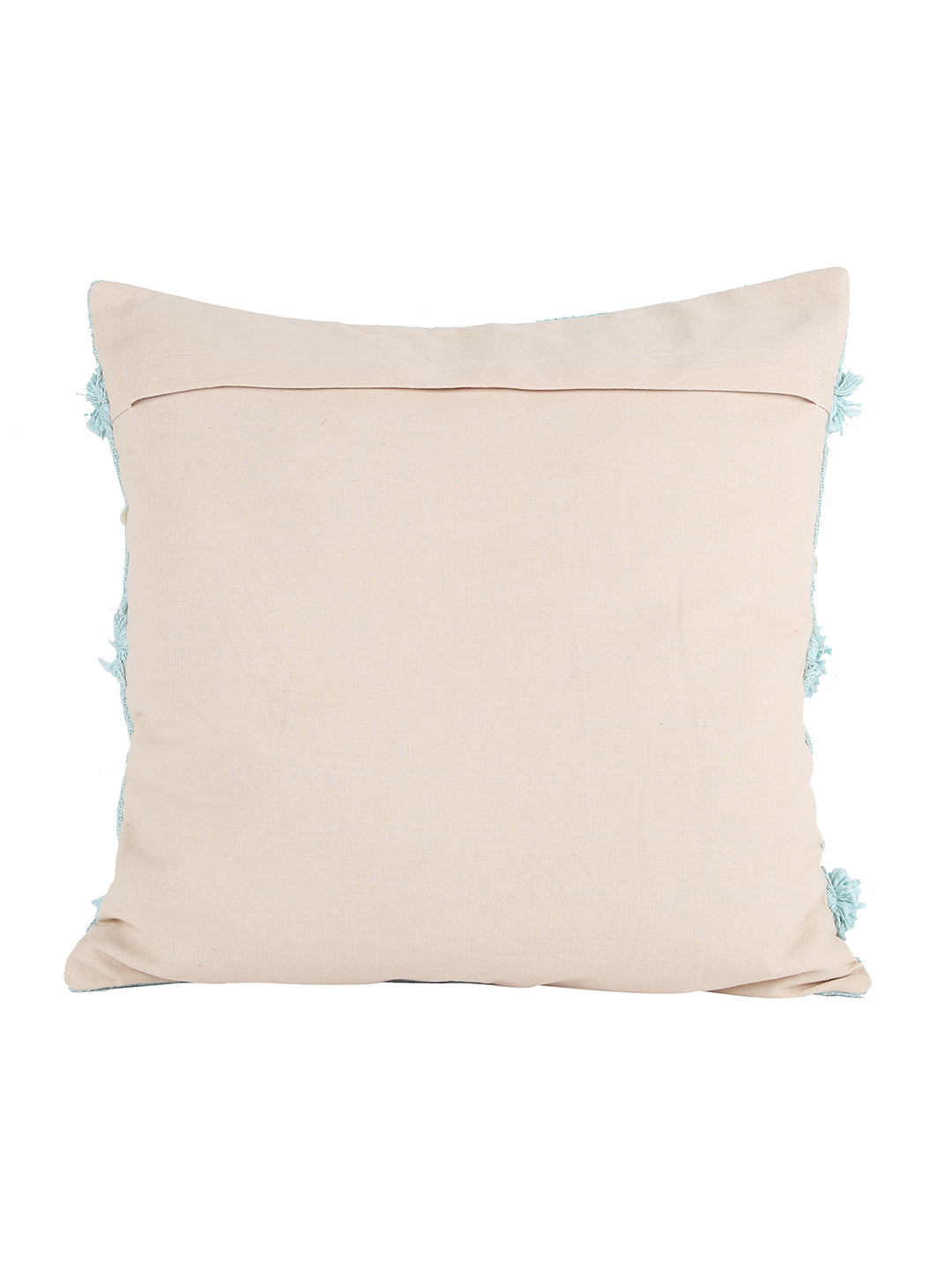 Eyda Premium Cotton Designer Turquoise Cushion Cover Set of 2-18x18 Inch